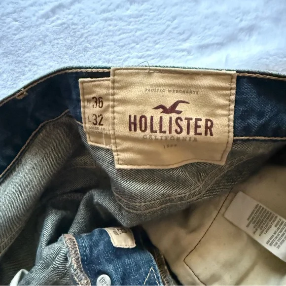Men’s Hollister Boomer Low Rise Slim Bootcut Jeans Size 36 x 32" - Picture 3 of 4